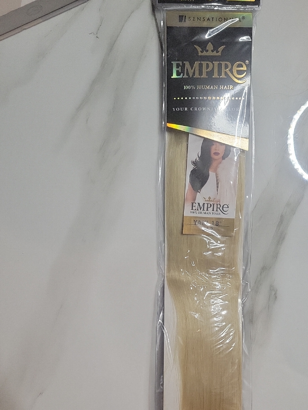 Empire 100% Human Hair Yaki Straight Blonde Weave